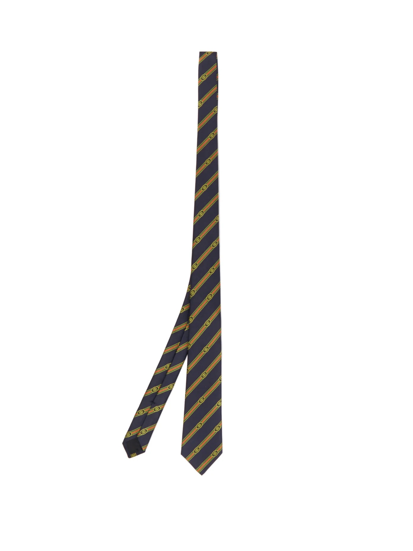 Striped GG-jacquard silk-satin tie - 1