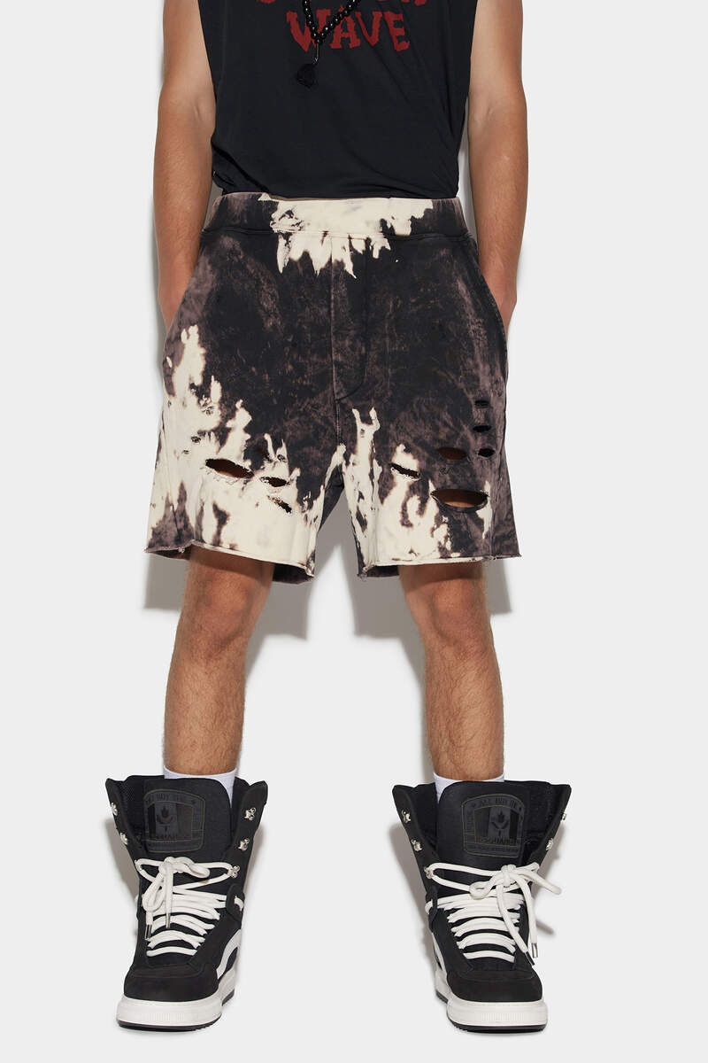 D2 REVERSE TIE&DYED LONG ARNOLD SHORT - 4