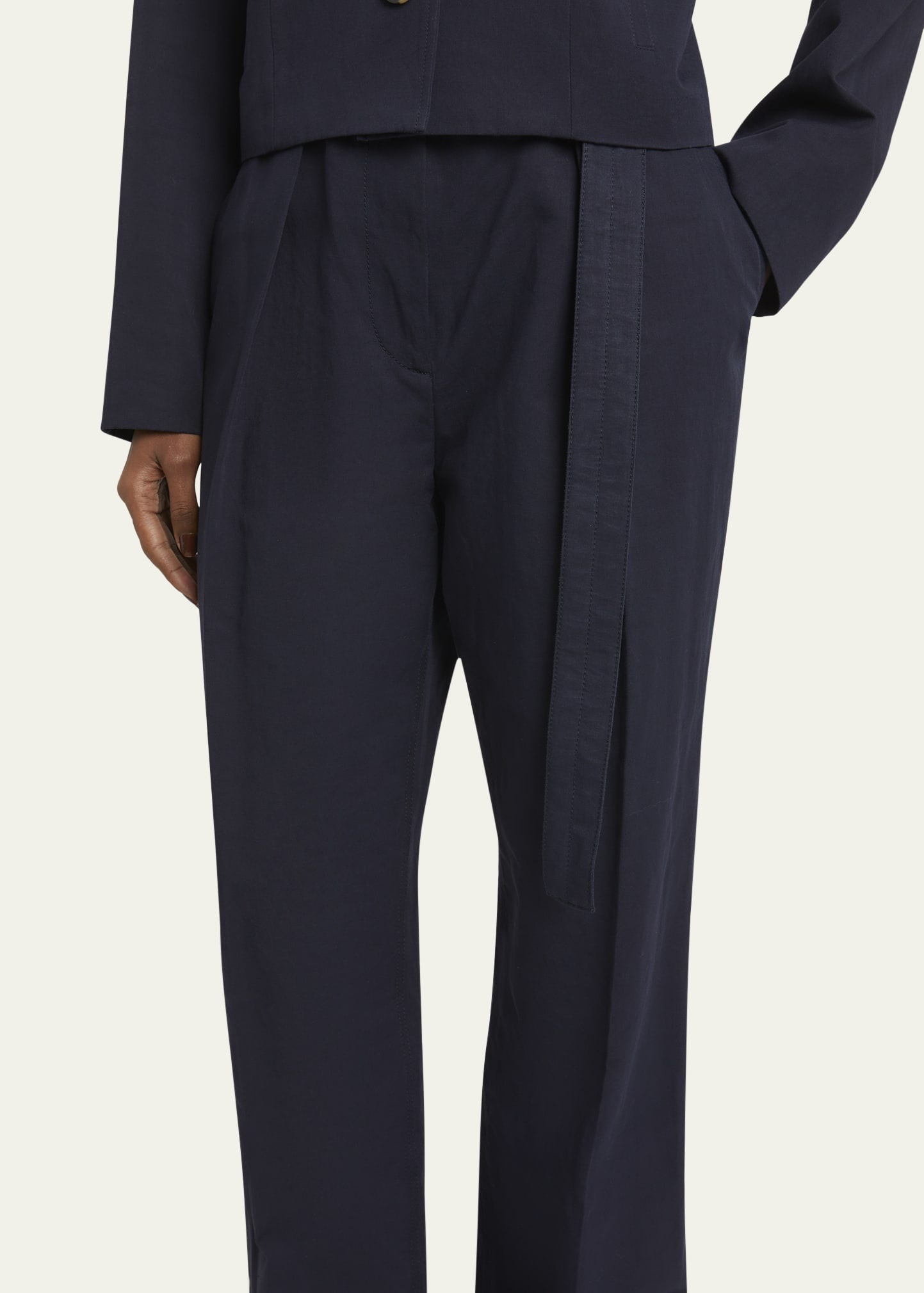 Vera Pleated Cotton Linen Suiting Pants - 5