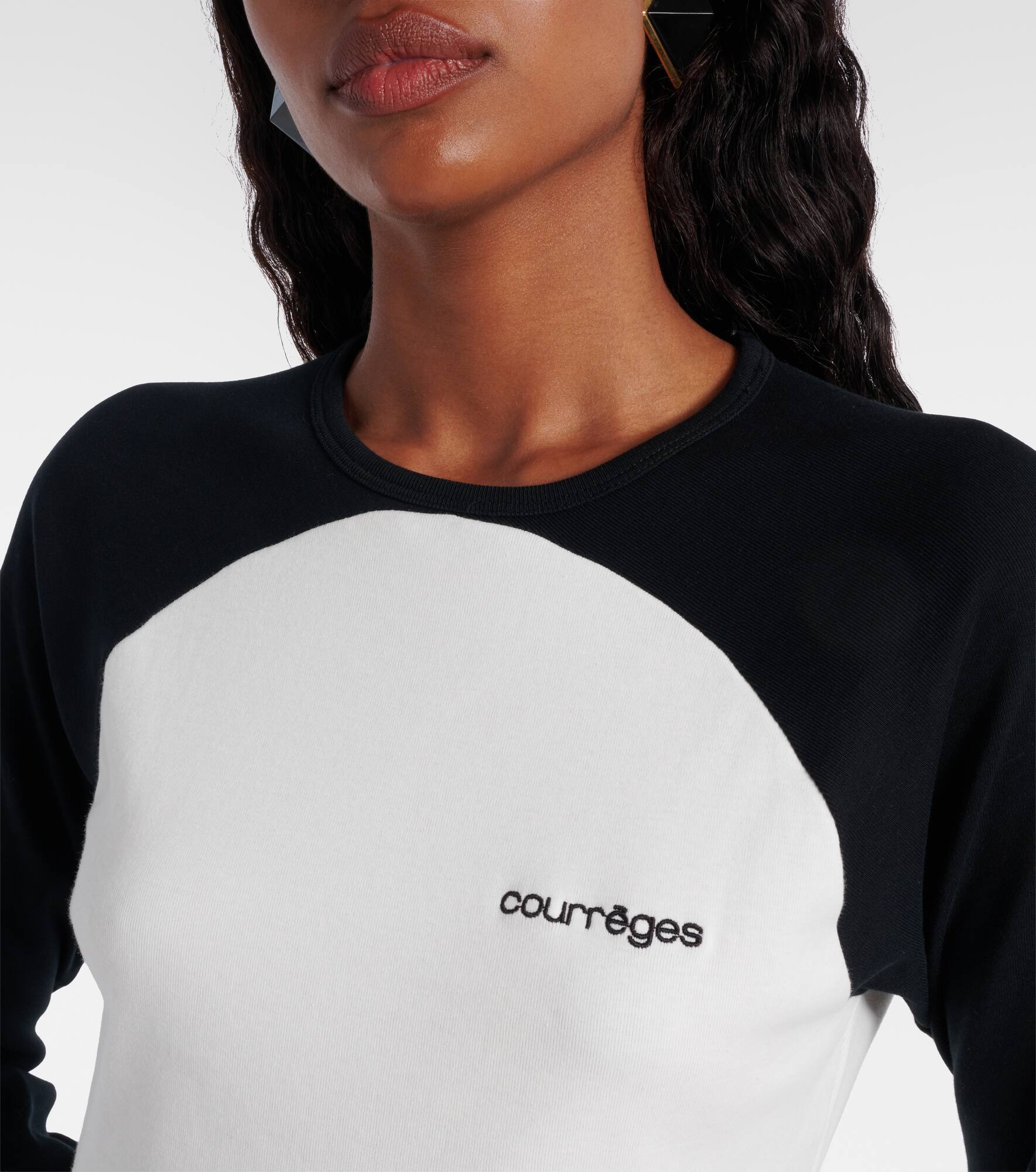 Circle Contrast cotton jersey T-shirt - 4