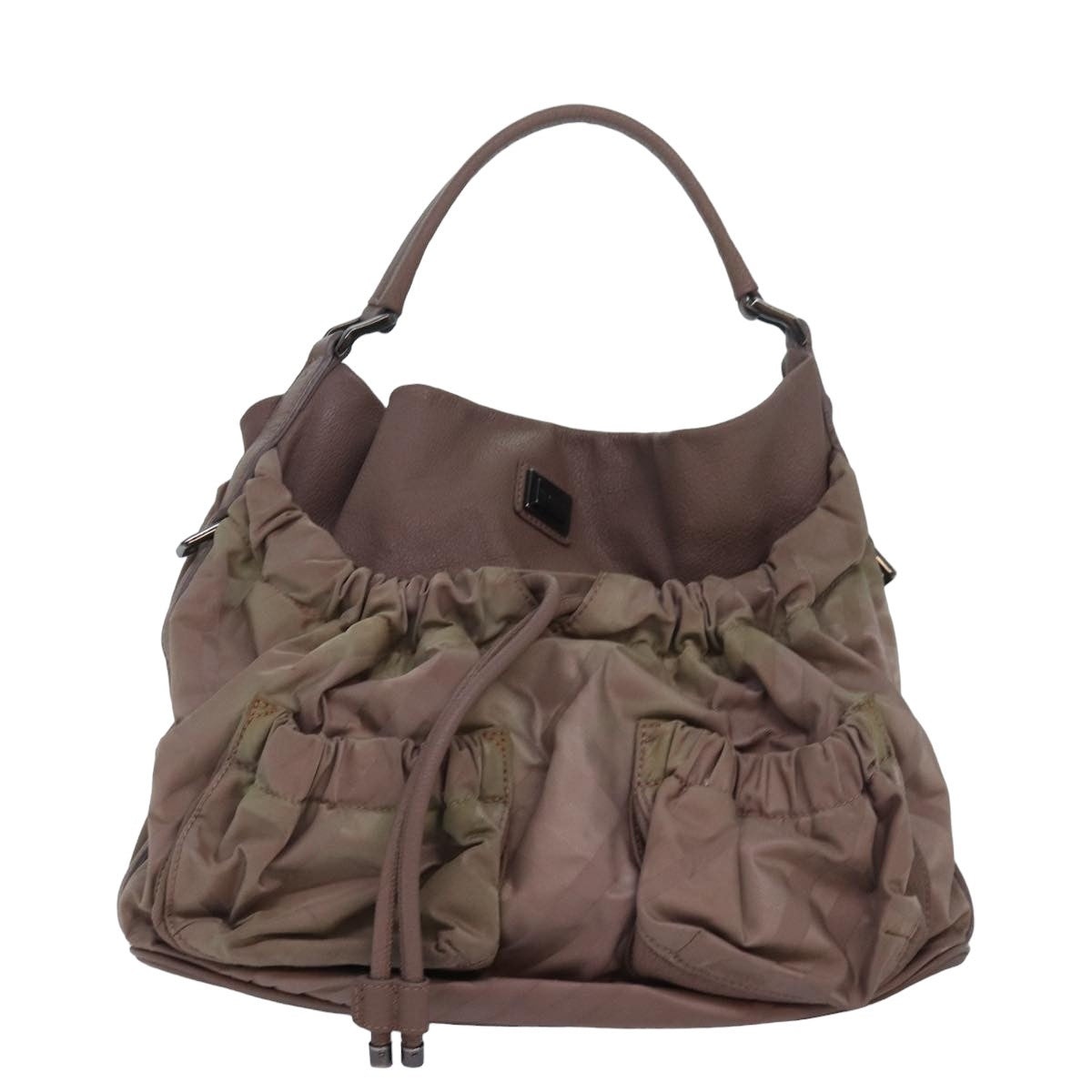 Burberry Nova Check Shoulder Bag Leather Beige - 13