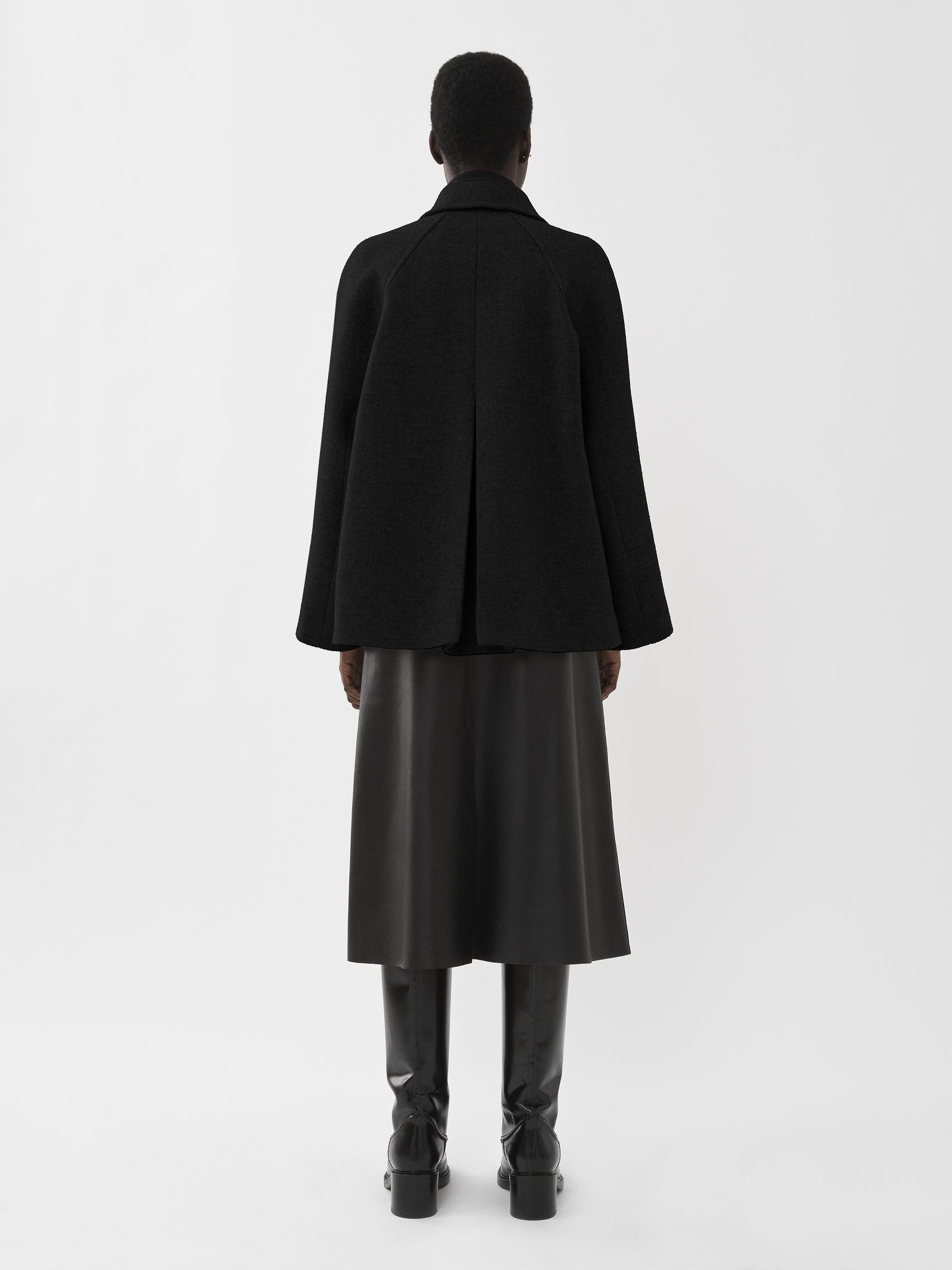 SHORT CAPE COAT - 4