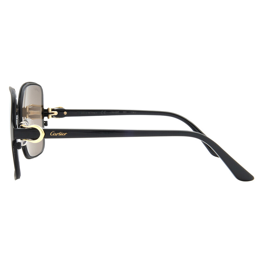 Cartier C Decor Brown Square Ladies Sunglasses CT0188S 001 - 3