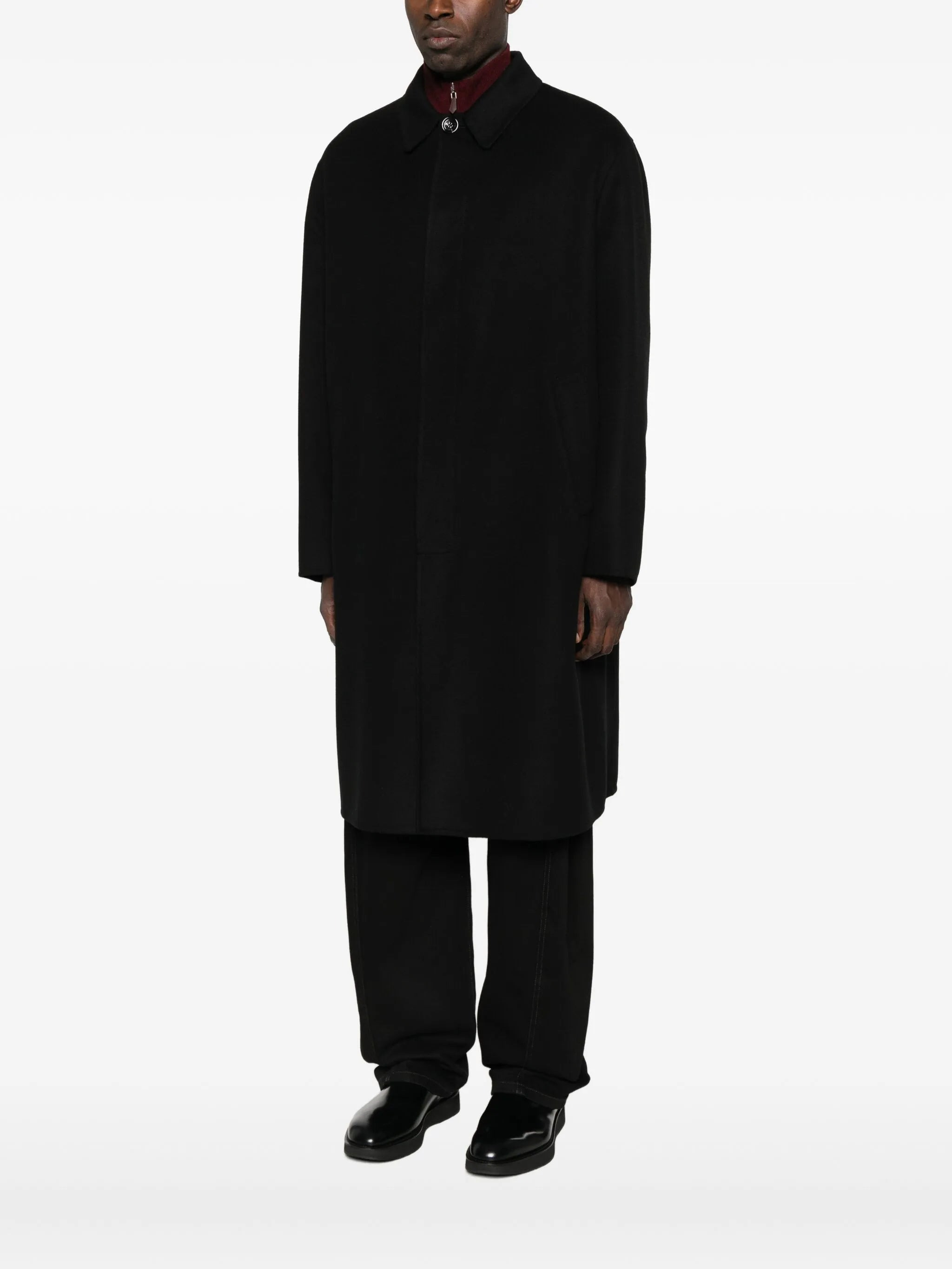 Lardini Classic-collar Button Coat - 5