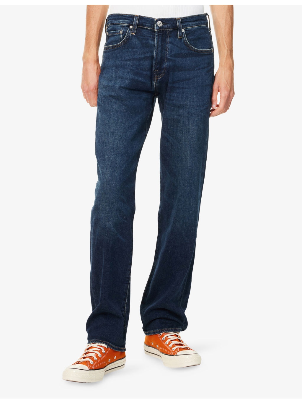 Elijah Straight-Leg Stretch-Denim And Cashmere Jeans - 3