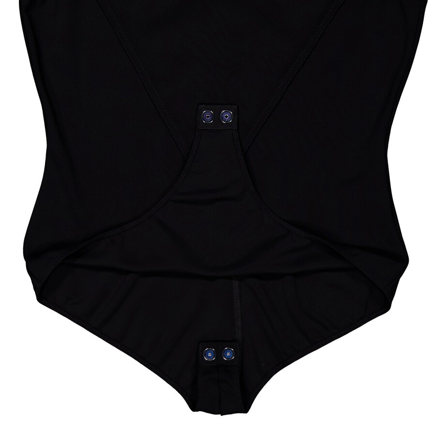 Burberry Black Panel Detail Stretch Jersey Bodysuit - 4