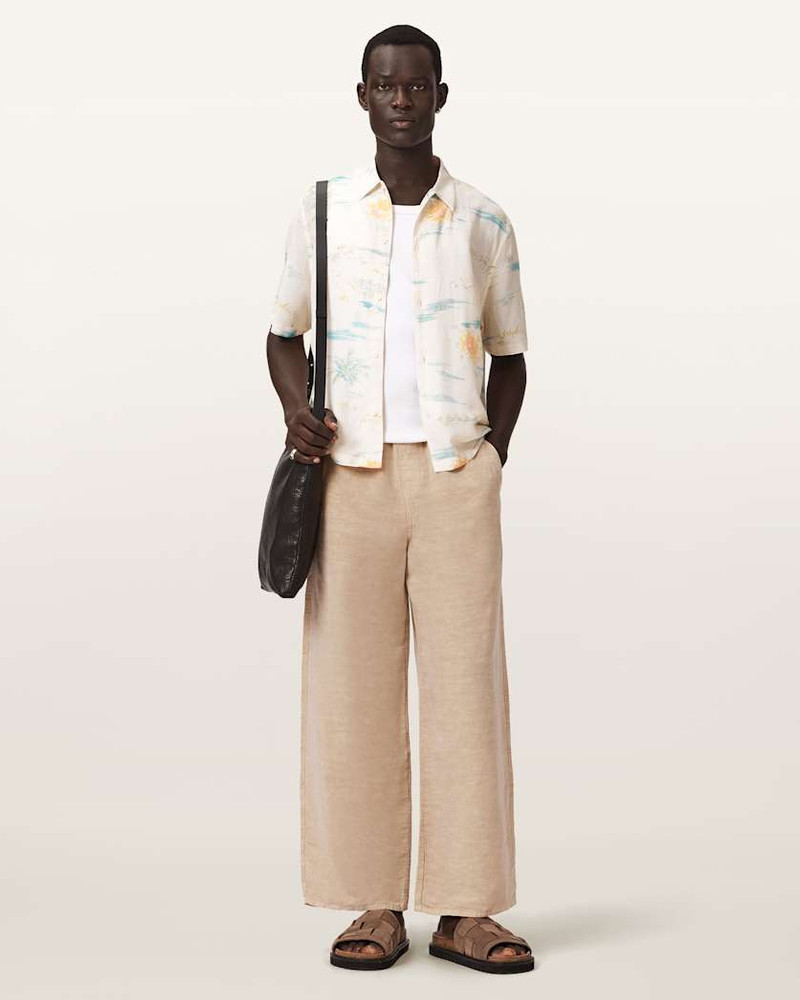 ALLSAINTS KORTEN LOOSE FIT LINEN BLEND PANTS outlook