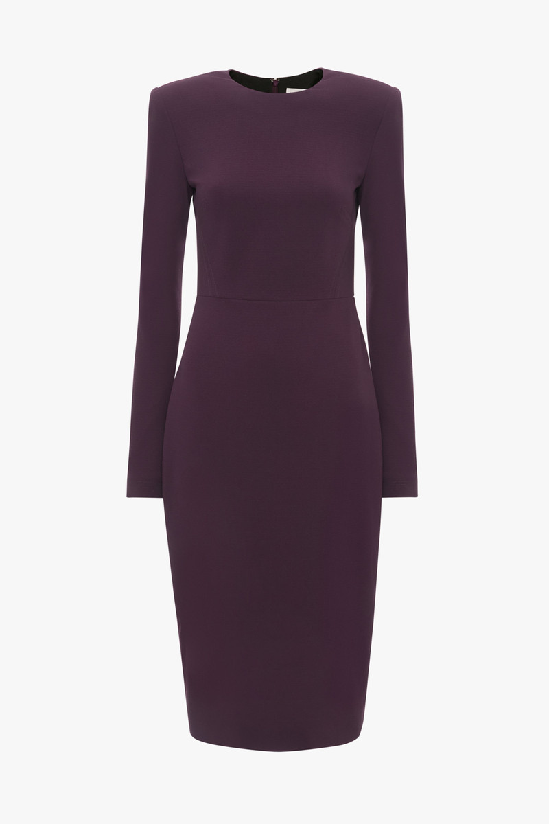 Long Sleeve T-Shirt Fitted In Fig - 1