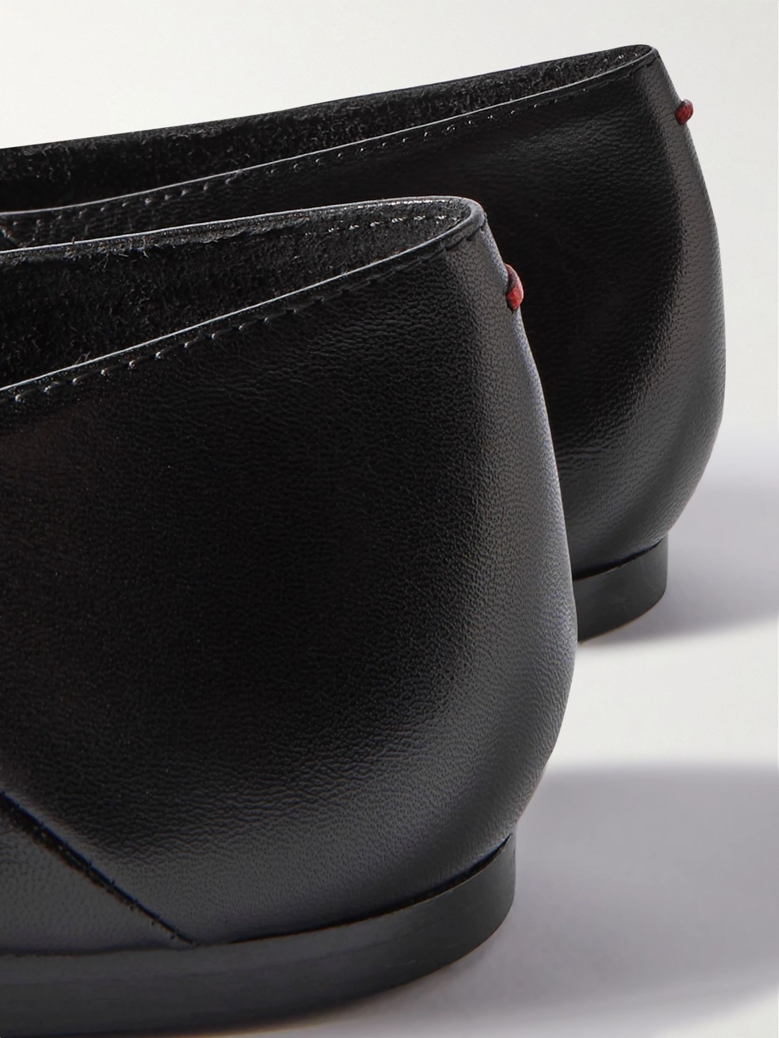 Moa leather point-toe flats Black - 4