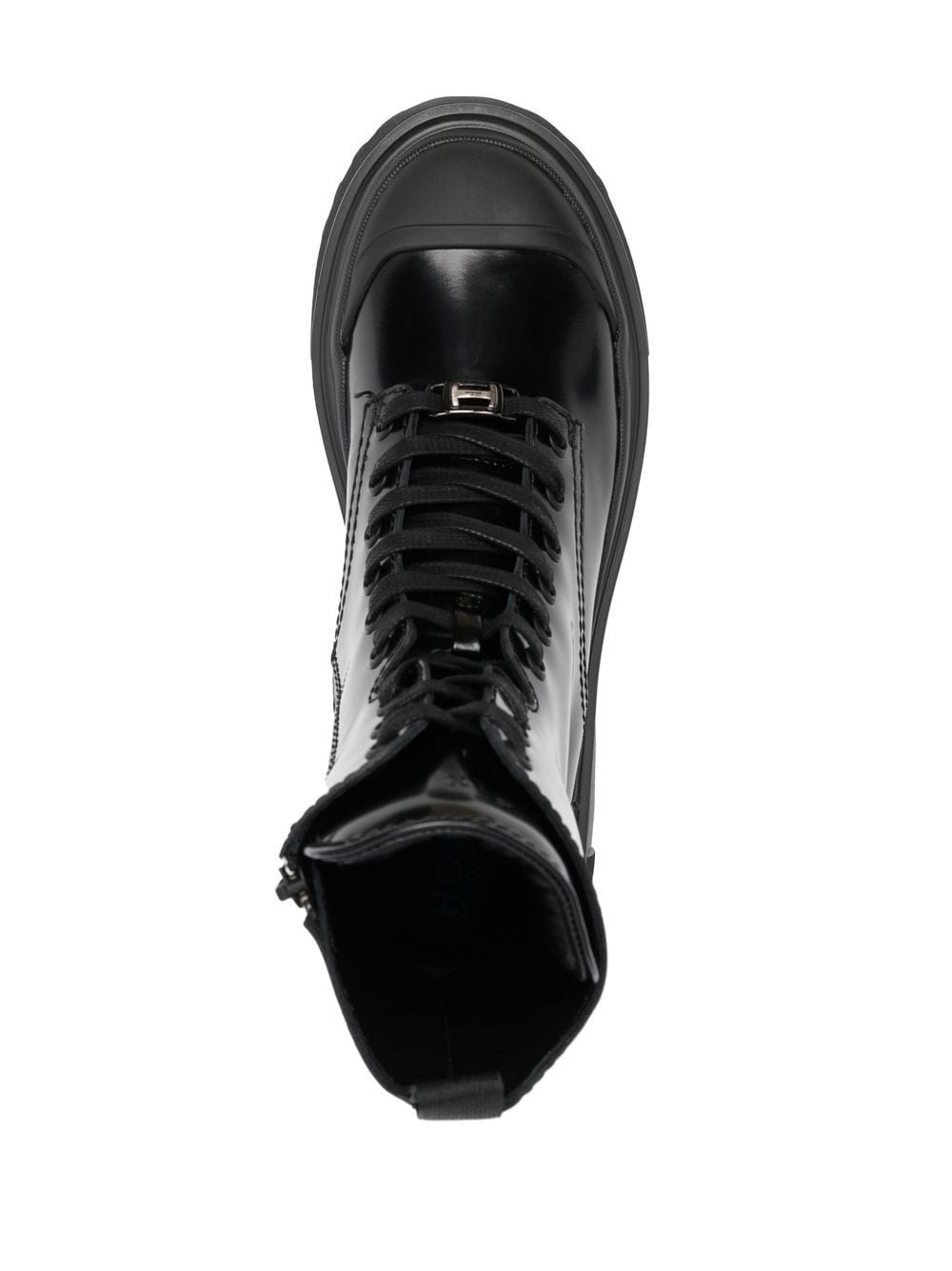 lace-up combat boots - 4