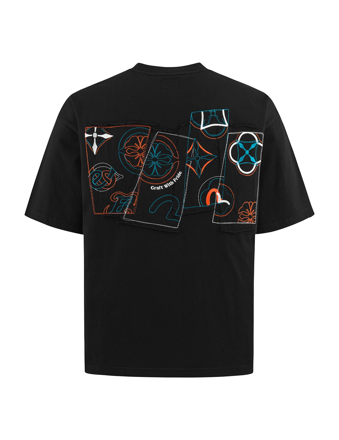 Logo and Kamon Embroidery Loose Fit T-Shirt - 11
