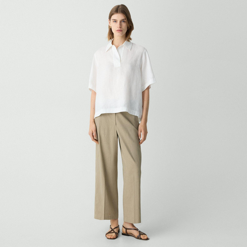 Theory Polo Shirt in Relaxed Linen outlook