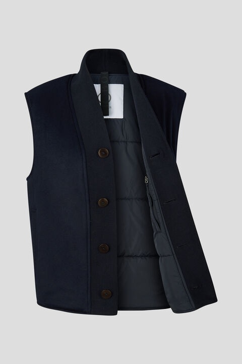 Claude Cashmere waistcoat in Dark blue - 2