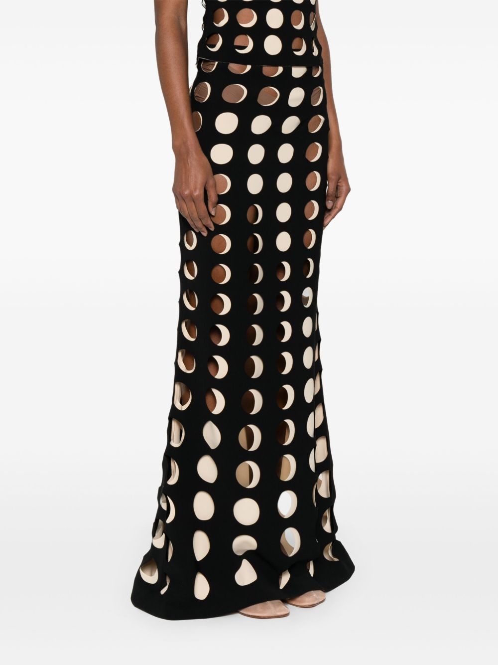 Layered-holes maxi skirt - 3