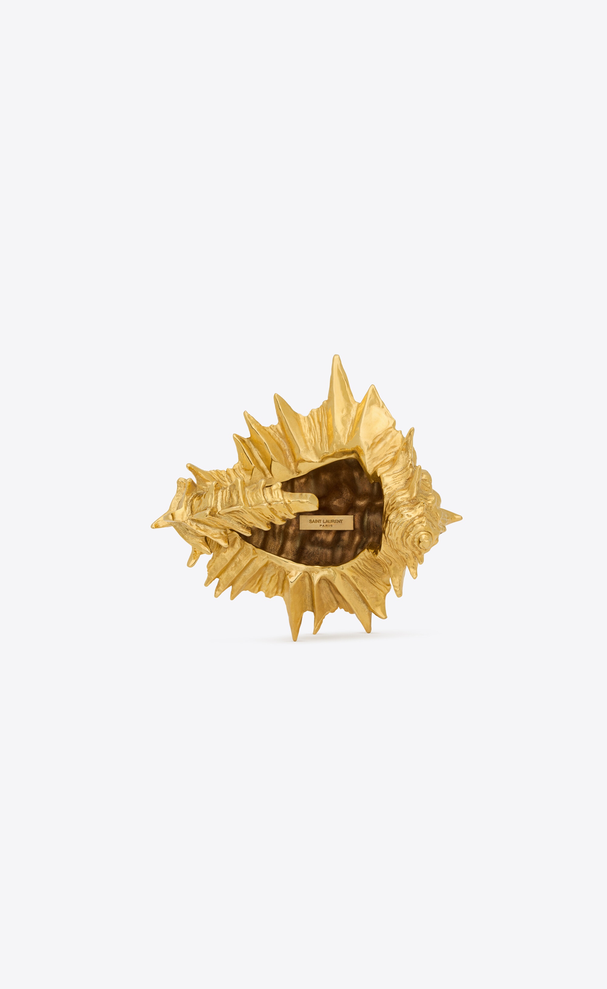 spiky shell cuff in metal - 5