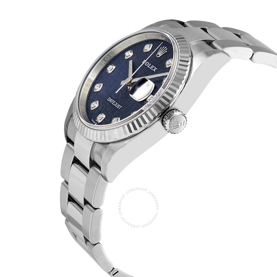 Rolex Datejust 36 Blue Jubilee Diamond Dial Ladies Oyster Watch 126234BLJDO - 2
