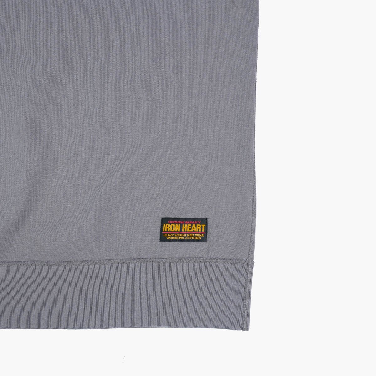 IHSW-68-GRY Printed 14oz Ultra Heavyweight Loopwheel Cotton Crew Neck Sweat - Grey - 11