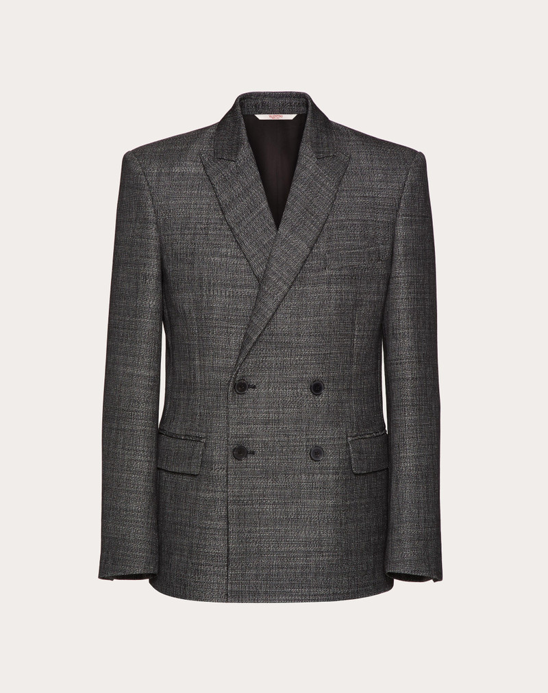DOUBLE-BREASTED WOOL TWEED JACKET 1