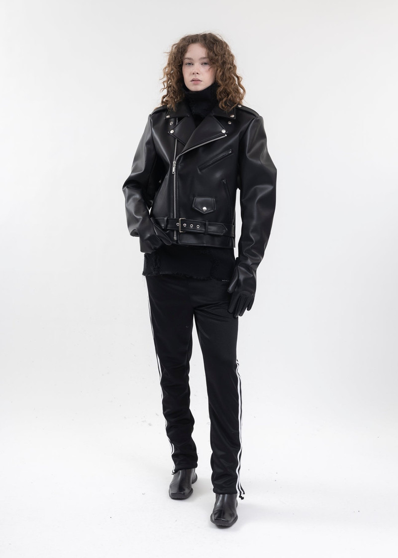 BLACK GLOVE SLEEVE RIDER'S JACKET 6