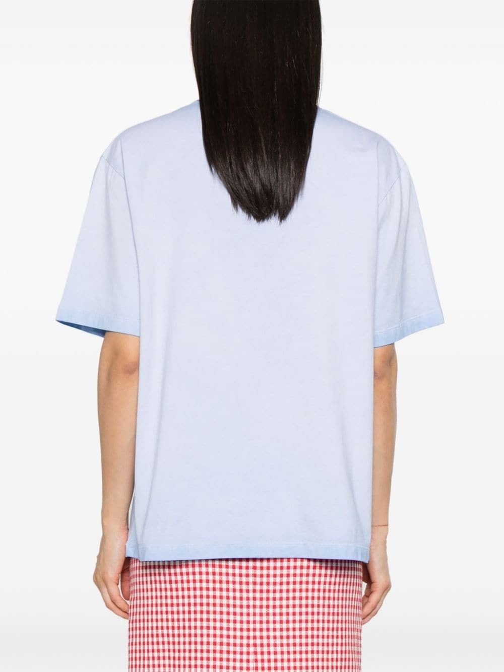 logo-embroidered cotton T-shirt - 4