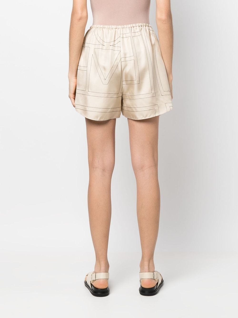 Monogram silk shorts - 3