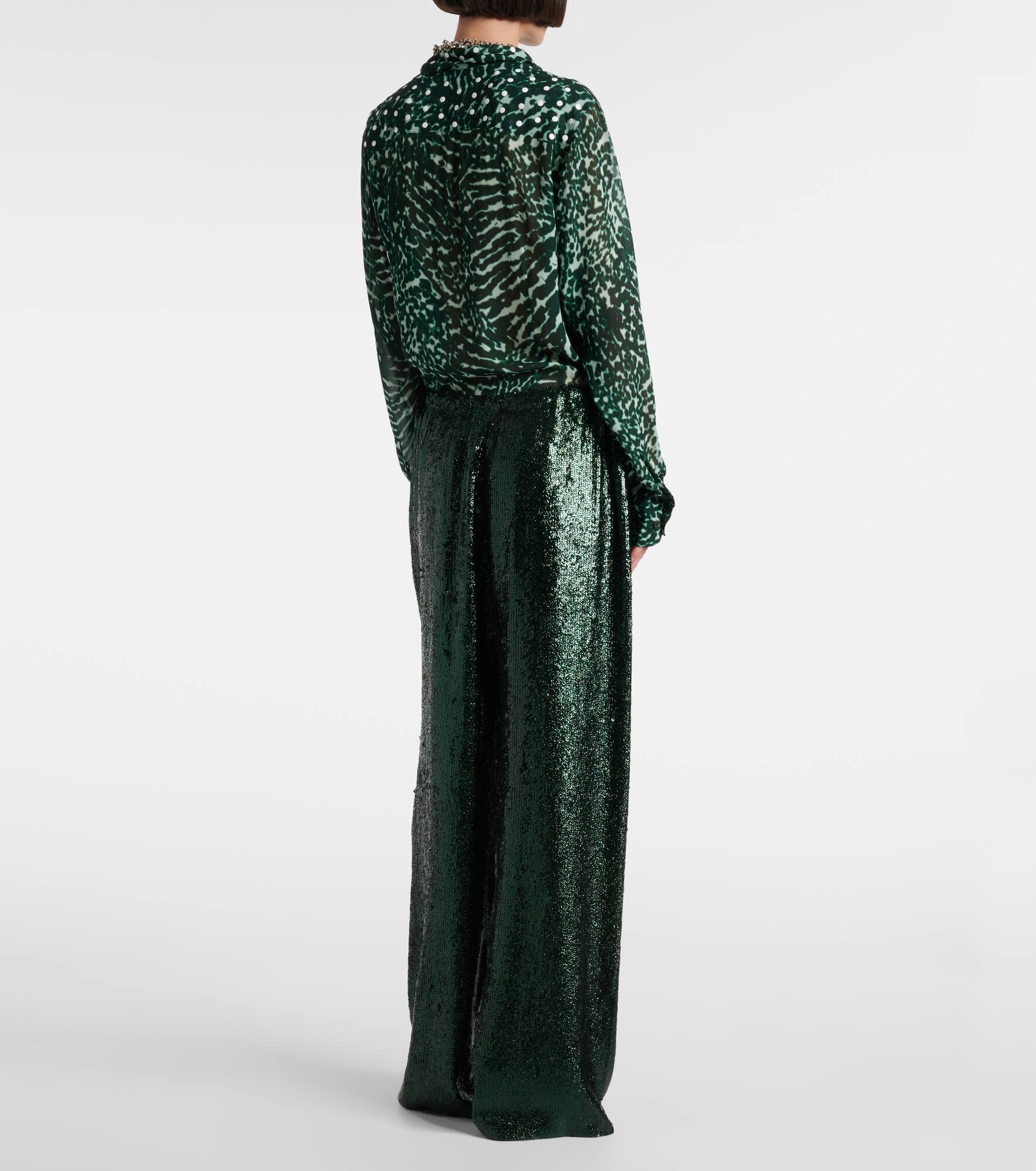 Sequined straight pants - 3