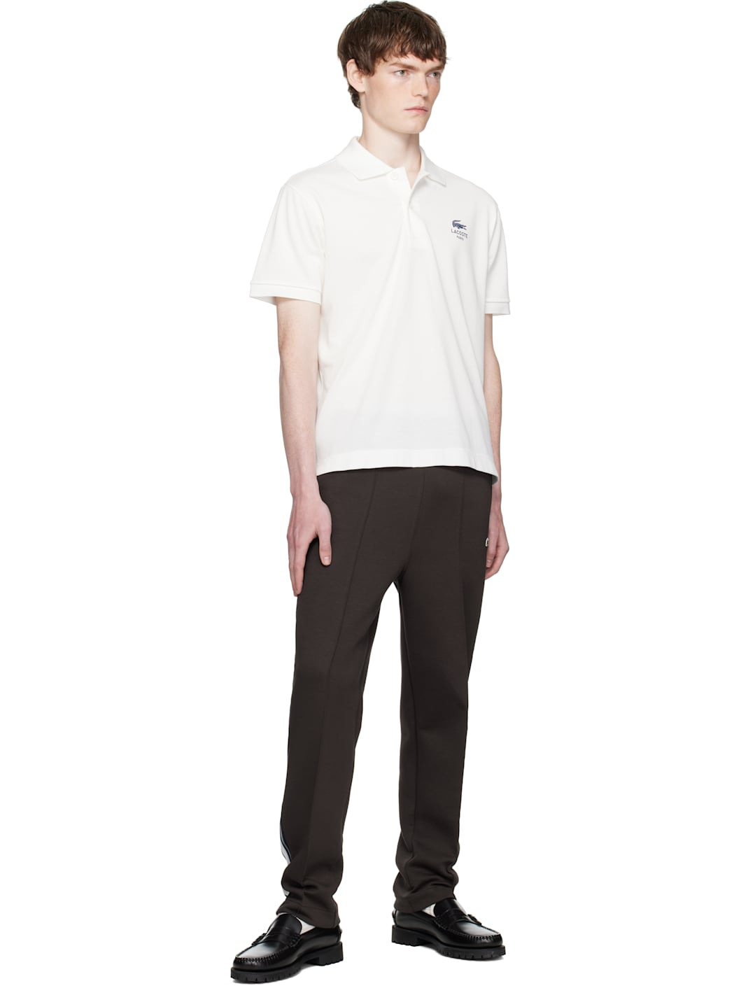 White Classic Fit Signature Print L.12.12 Polo - 4