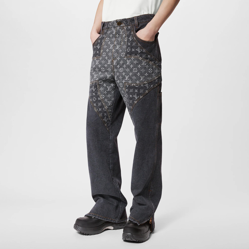 Louis Vuitton Monogram Flower Denim Pants outlook
