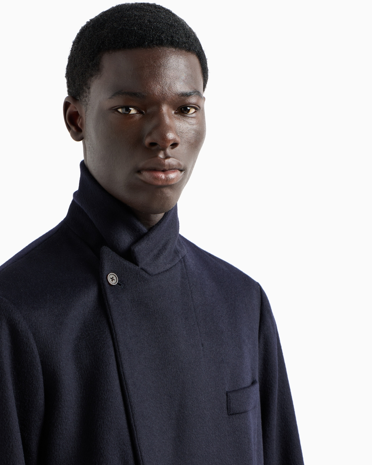 DOUBLE-BREASTED BLAZER IN VIRGIN-WOOL CLOTH - 5