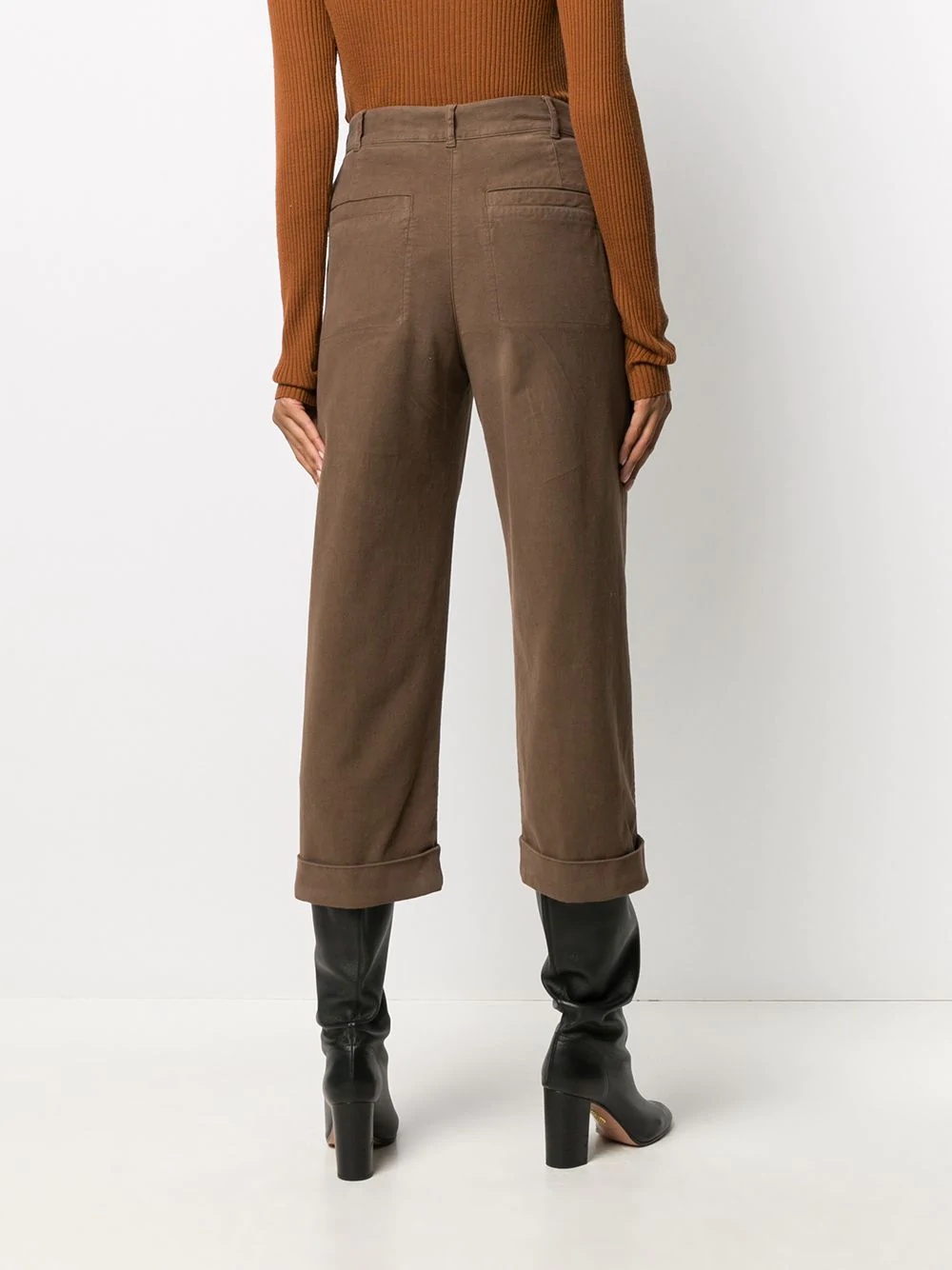 cropped wide-leg trousers - 4