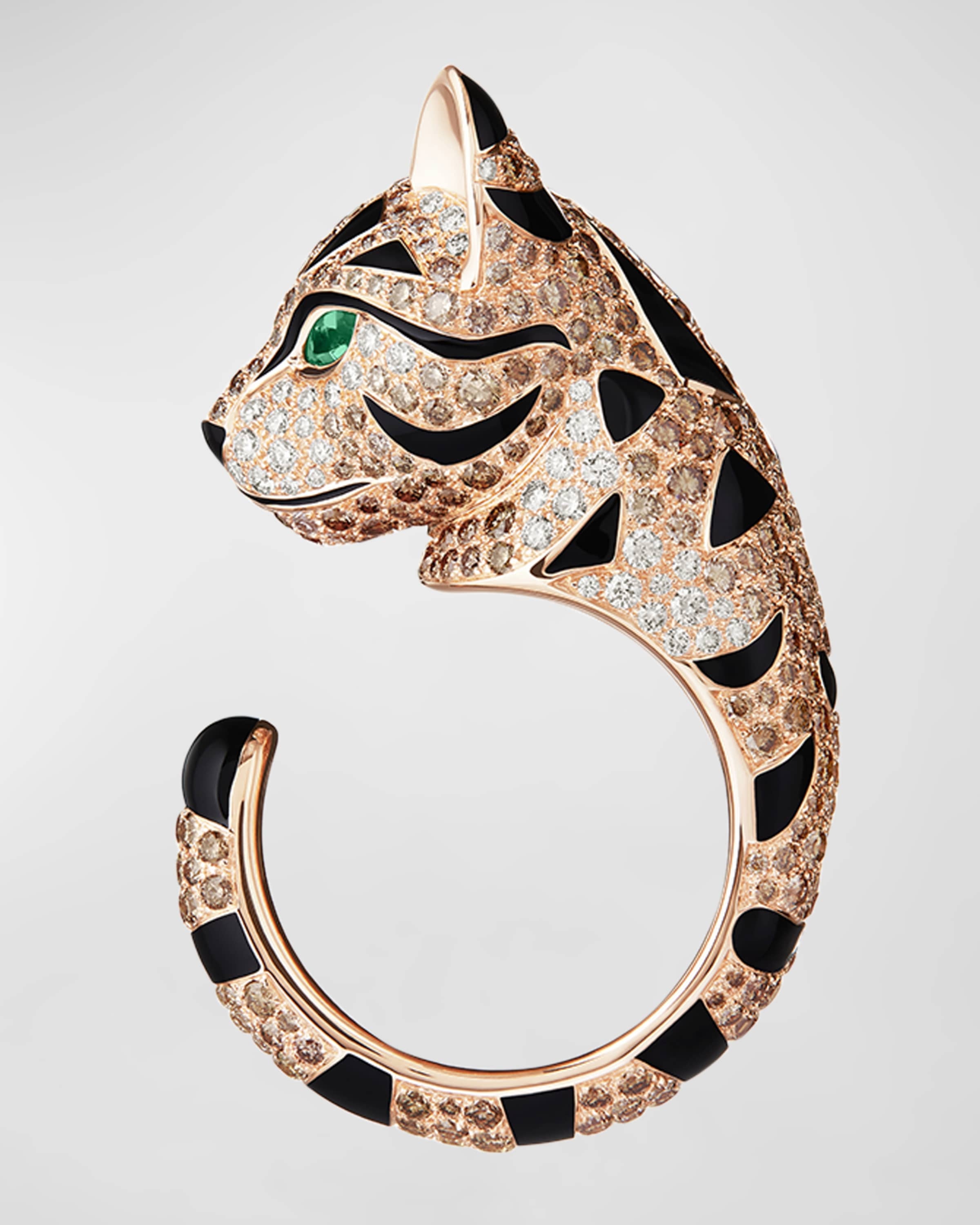 Fuzzy, the Leopard Cat Ring 18K Pink Gold, EU 55 / US 7.25 - 4