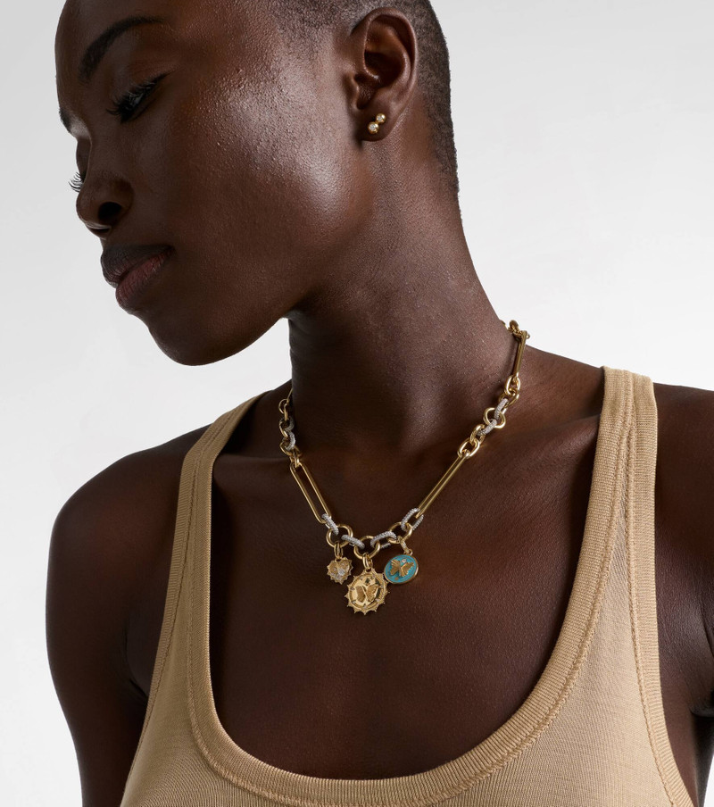 FOUNDRAE 18kt gold chain necklace with diamonds outlook