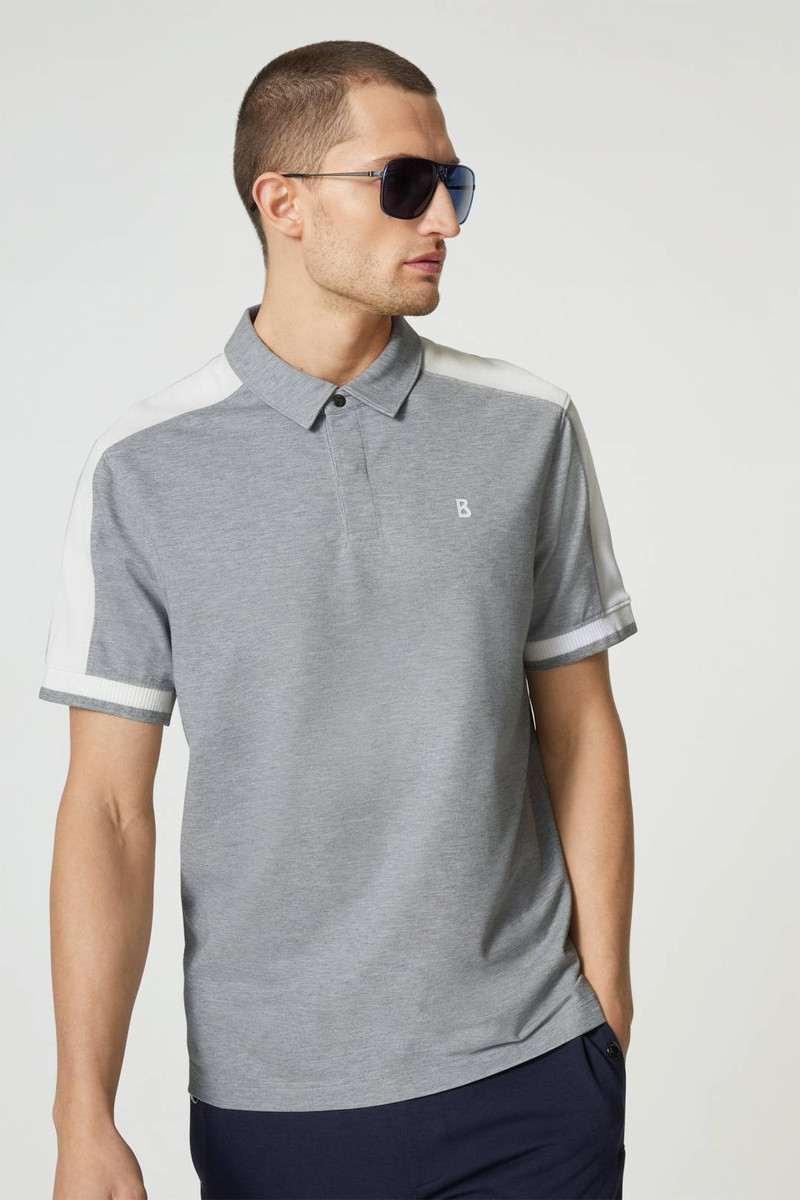 LAGOS POLO SHIRT IN LIGHT GRAY/OFF-WHITE 2