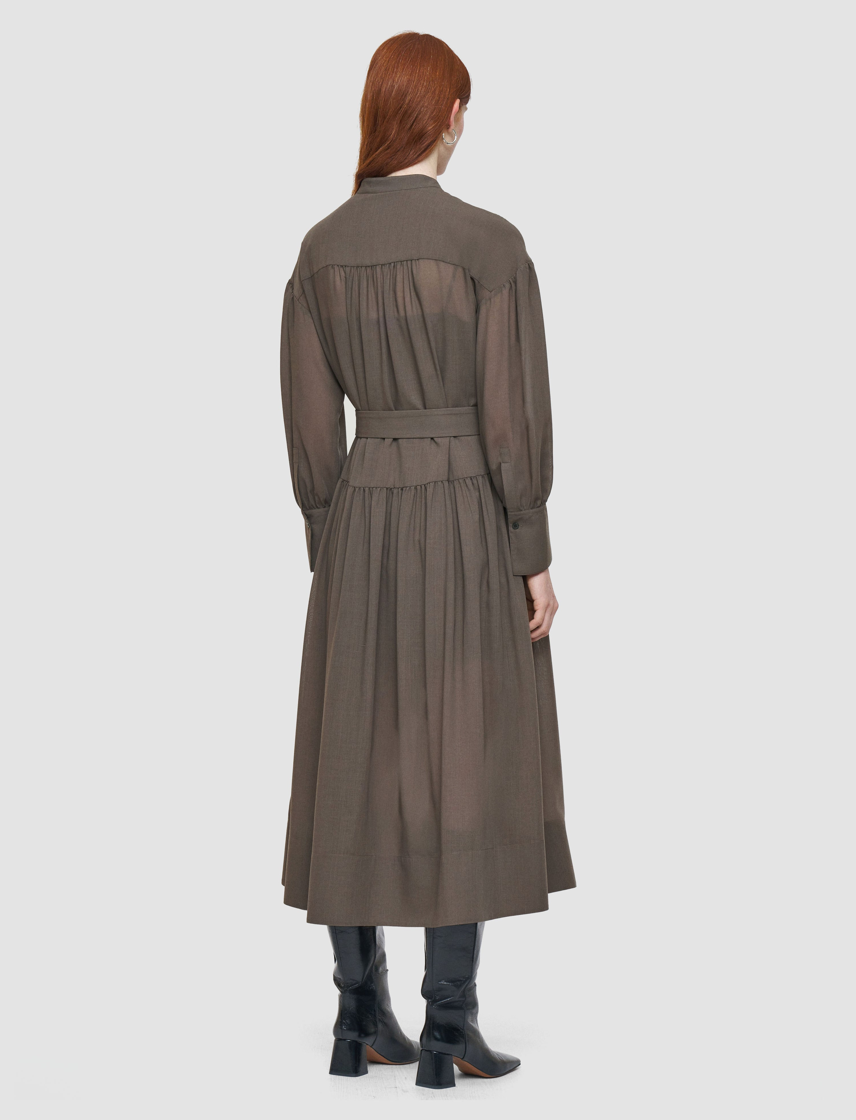 Emma Wool Voile Dress - 3
