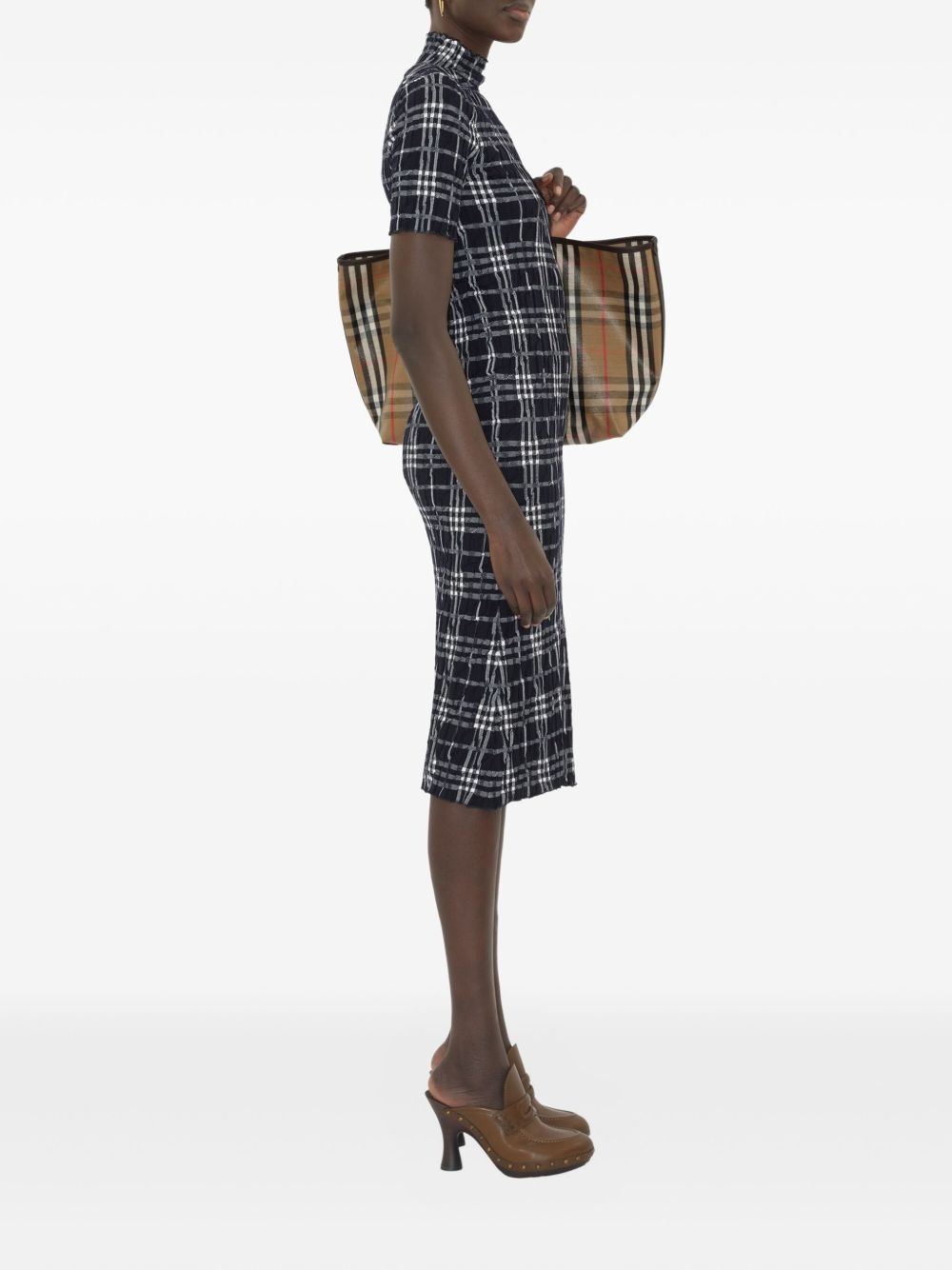 check-print dress - 3