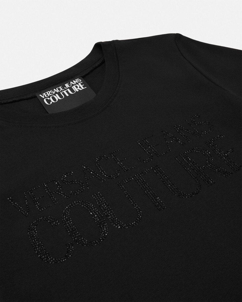 VERSACE JEANS COUTURE Crystal Institutional Logo T-Shirt Dress outlook