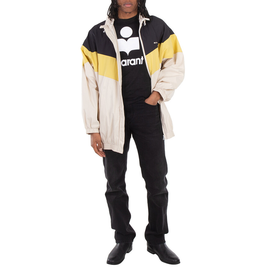 Isabel Marant Men's Yellow Brad Logo-Embroidered Jacket - 4
