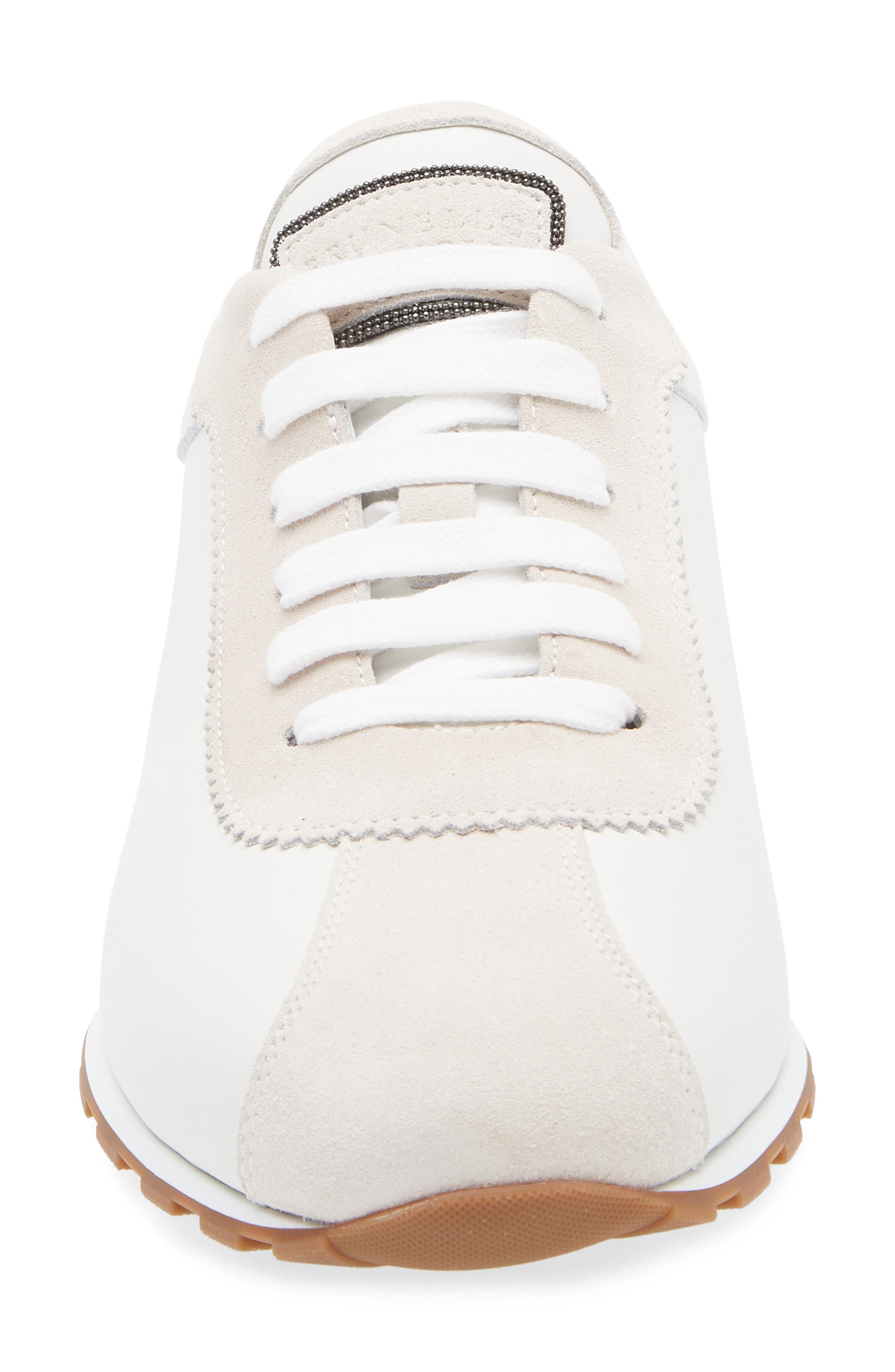 Brunello Cucinelli Low Runner Sneaker in C159 Bianco at Nordstrom - 4