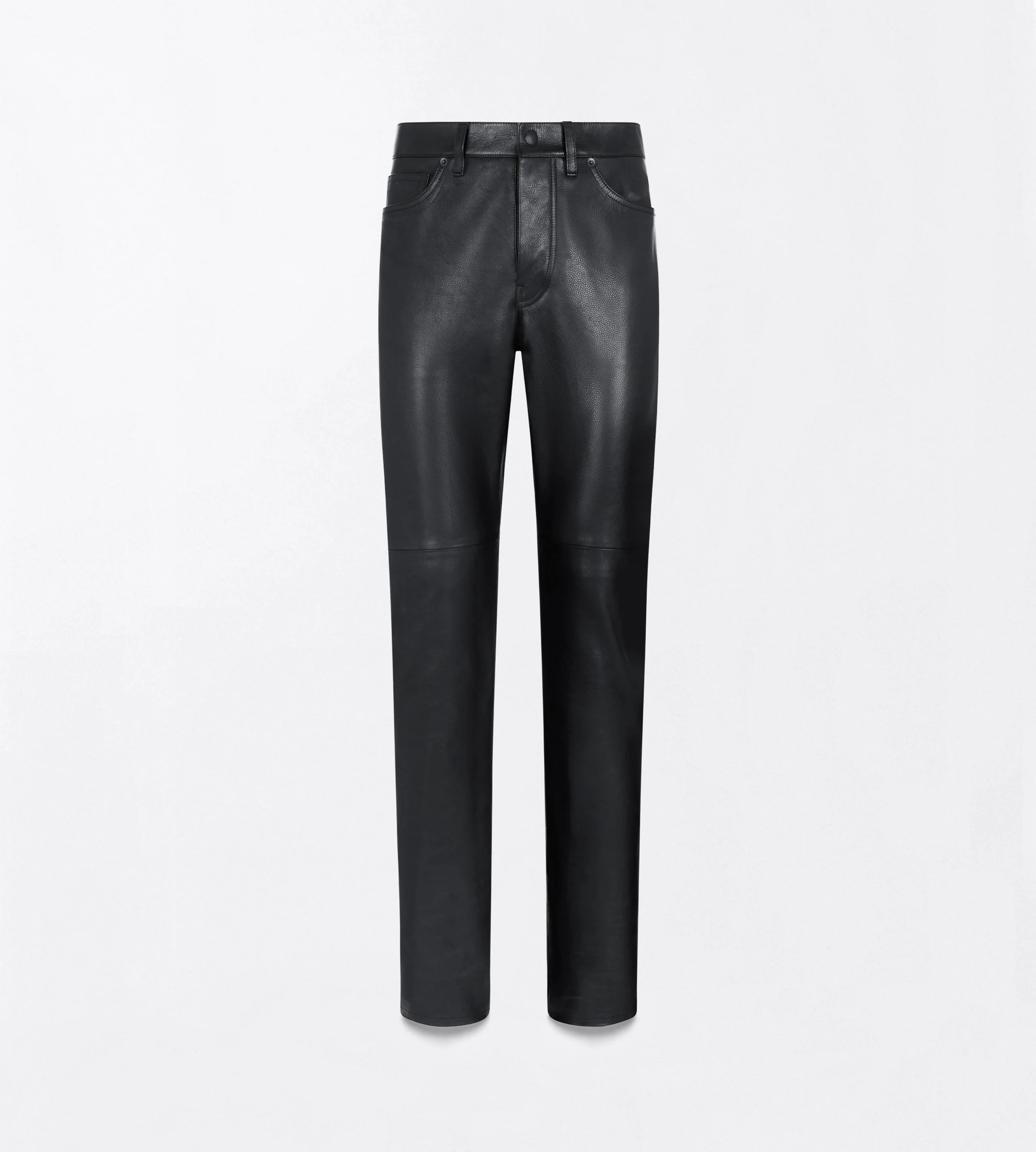 NATURAL GRAIN CALF LEATHER 5 POCKET PANTS - 1
