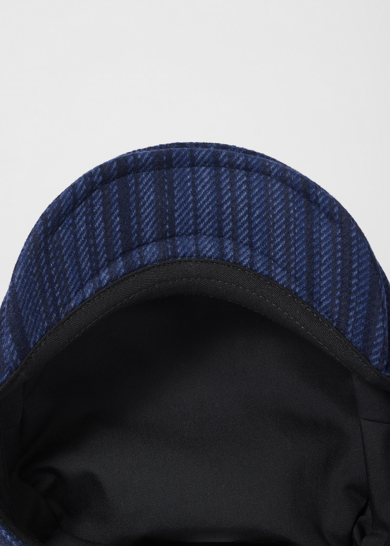 Navy 'Signature Stripe' Flat Cap 5