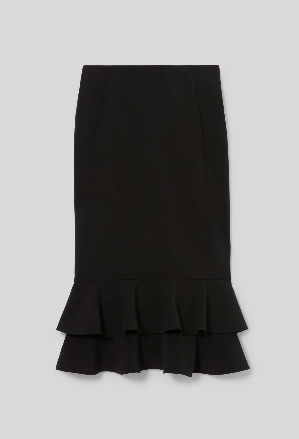 FLARED RUFFLED MIDI SKIRT - 1