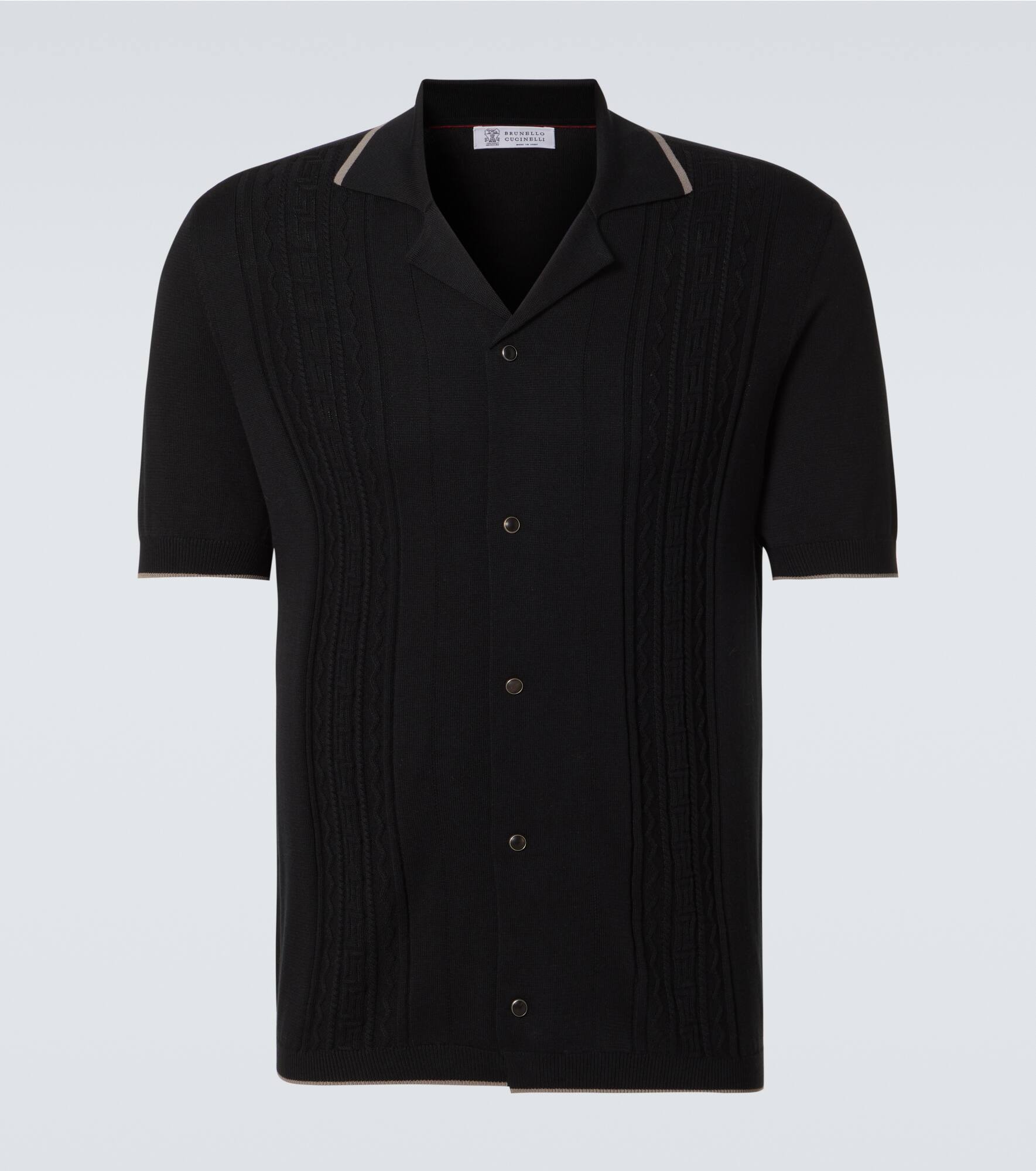 Knitted cotton shirt - 1