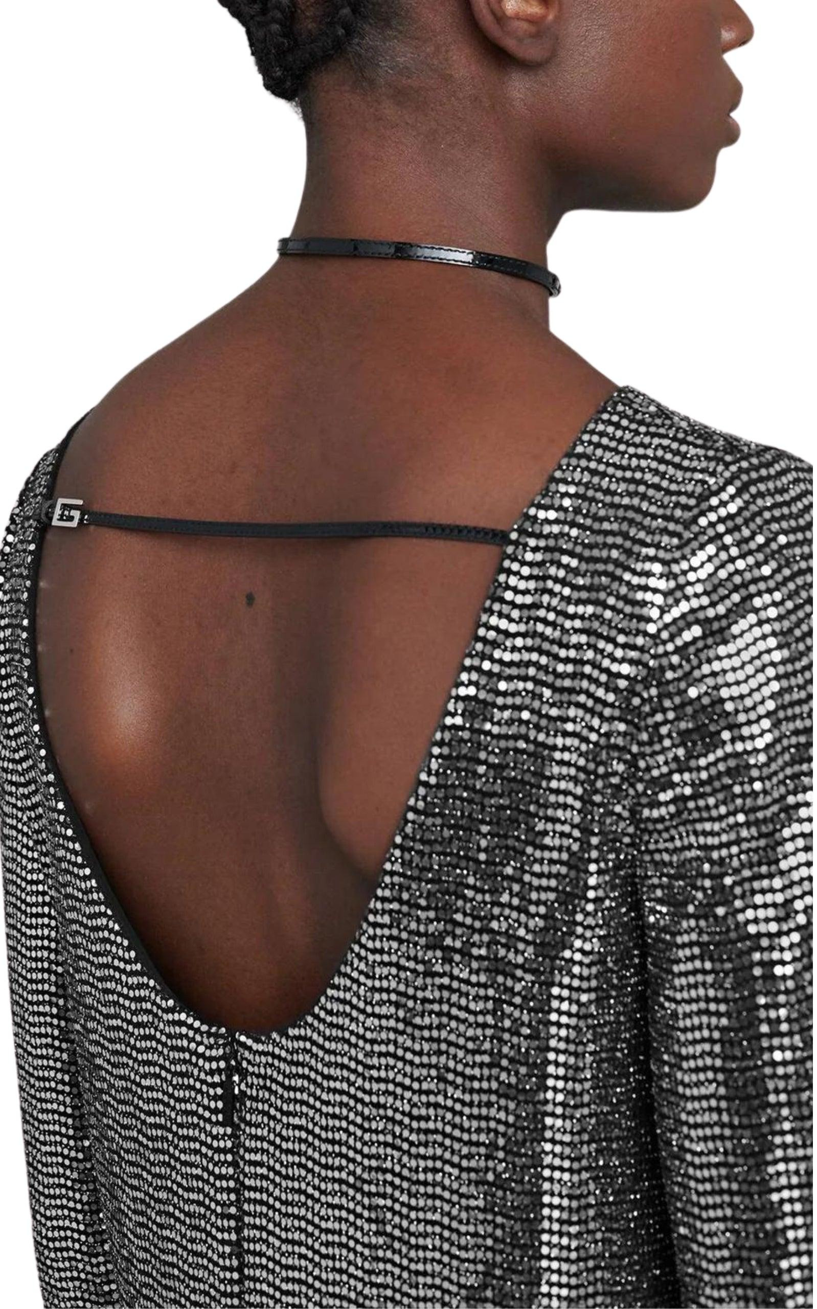 Metallic Dotted Jersey  Dress - 5