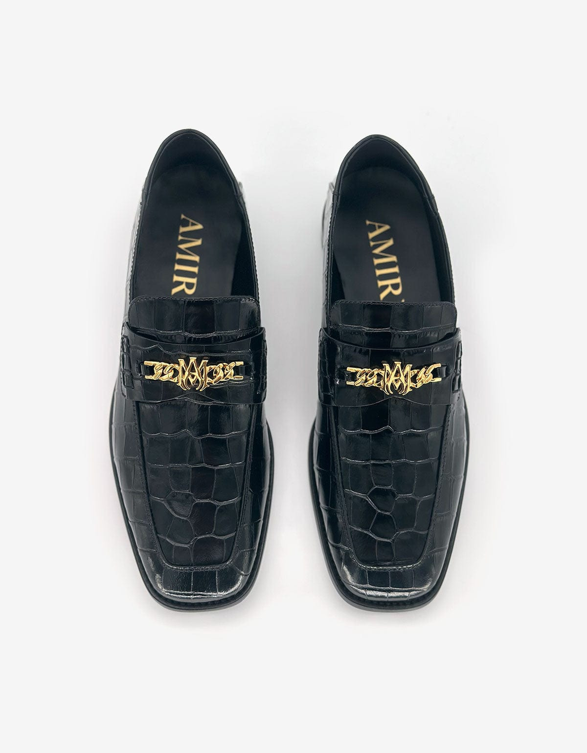 Amiri Black Croc MA Loafers - 3