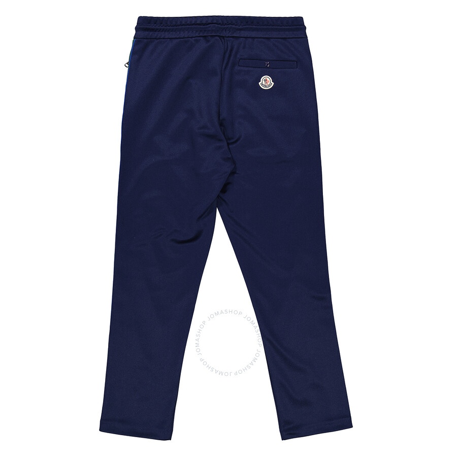 Moncler Men's Navy Striped Drawstring Sweatpants - 2