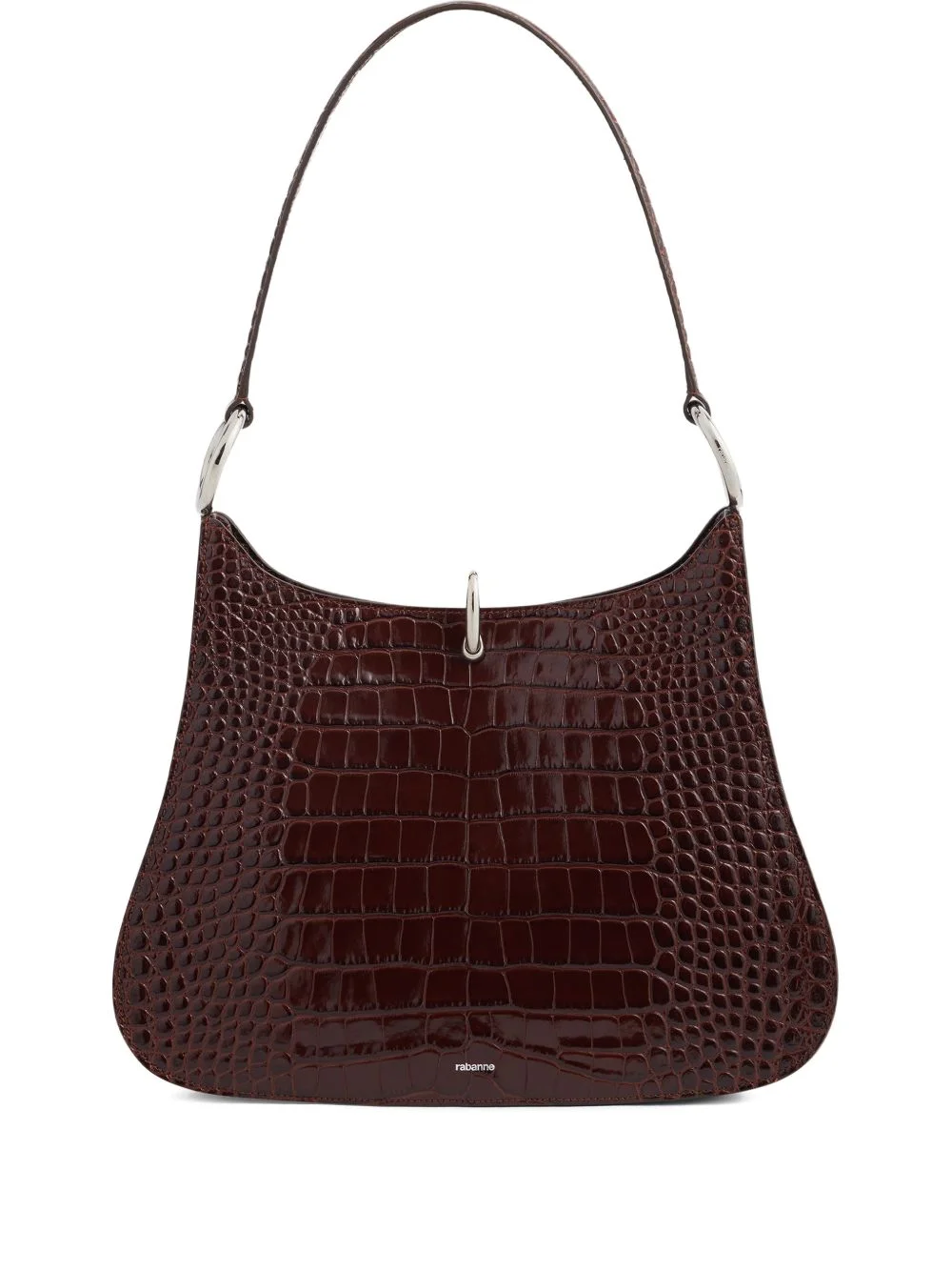 Ring Embossed Leather Shoulder Bag - 1
