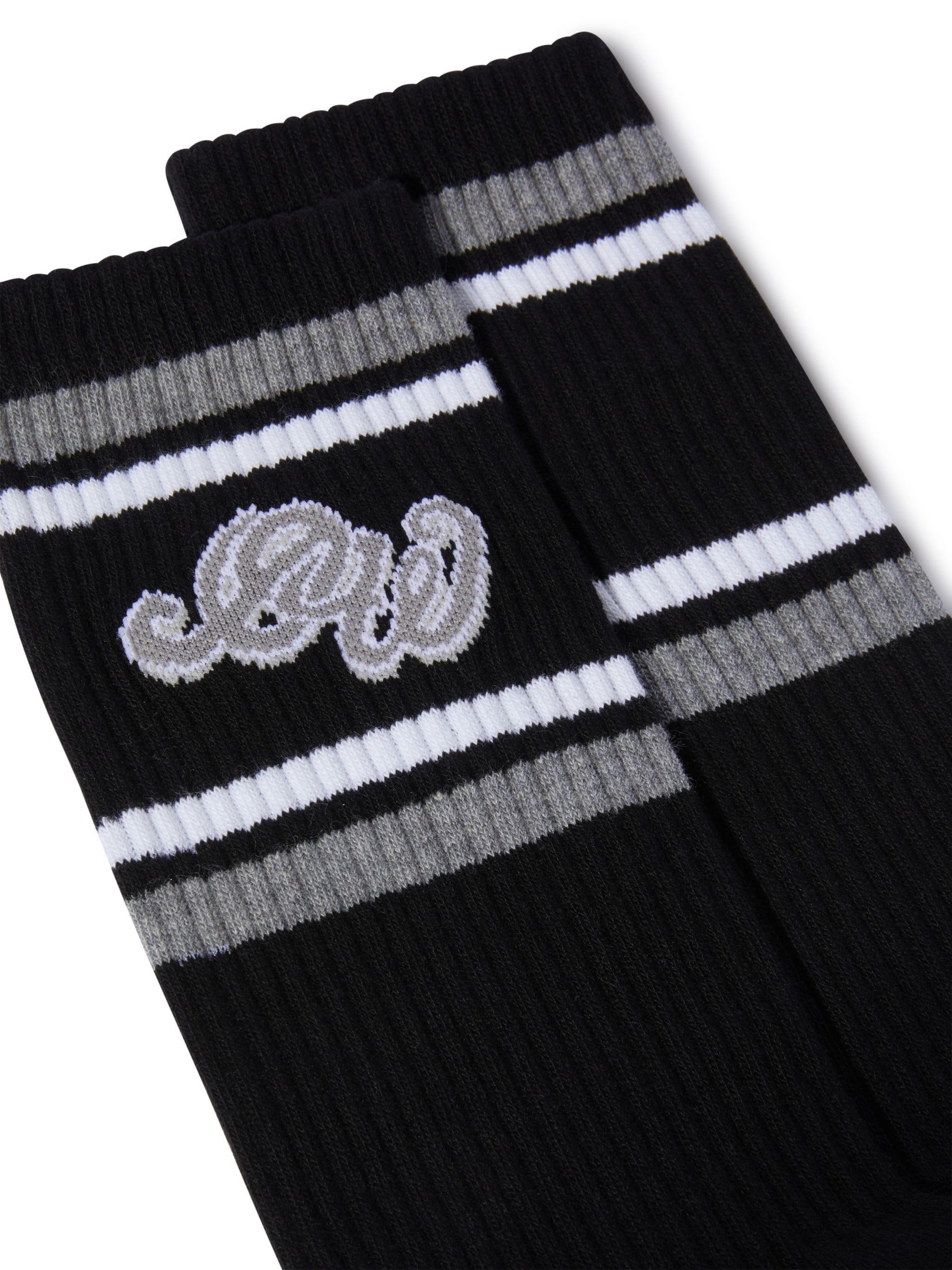 Mid Offwhite Calf Knit Socks - 2