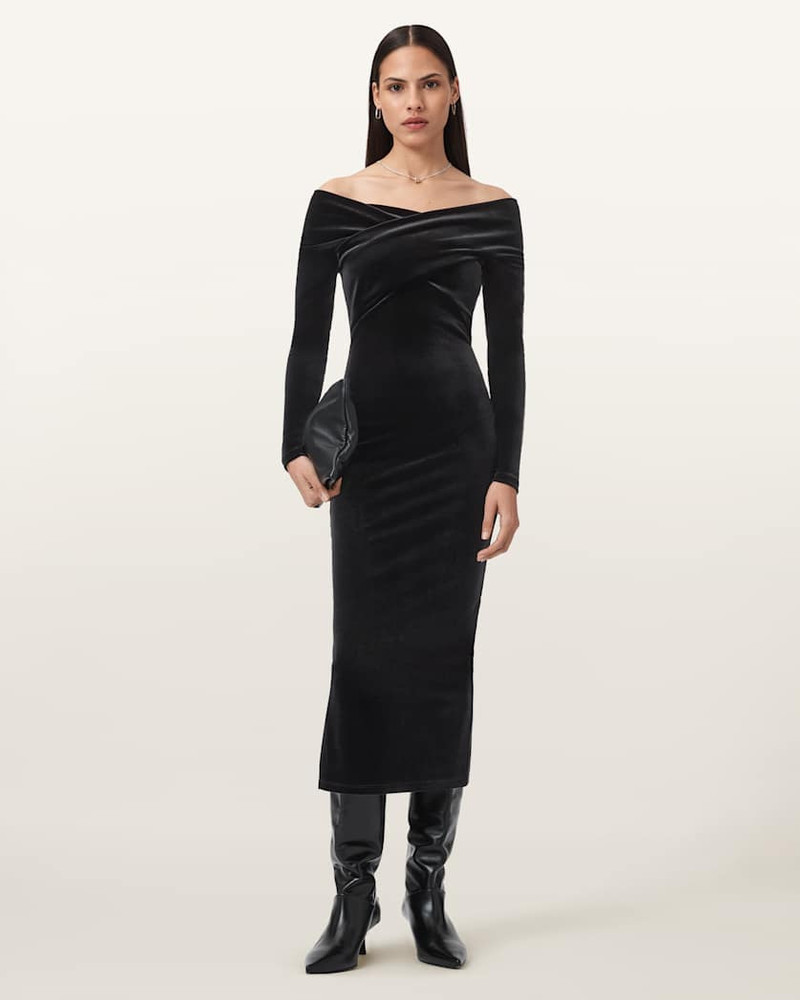 DELTA VELVET MIDI DRESS 6