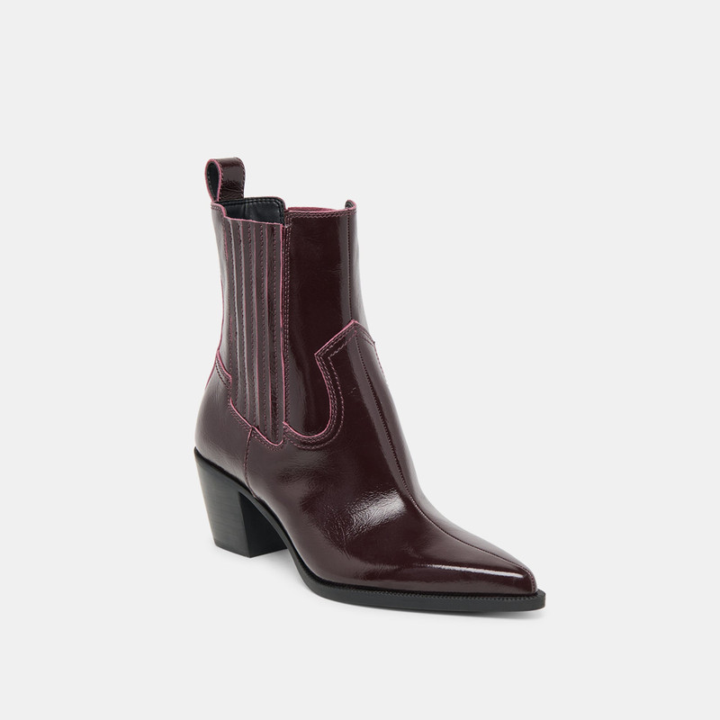 SLIM BOOTIES MULBERRY CRINKLE PATENT 3