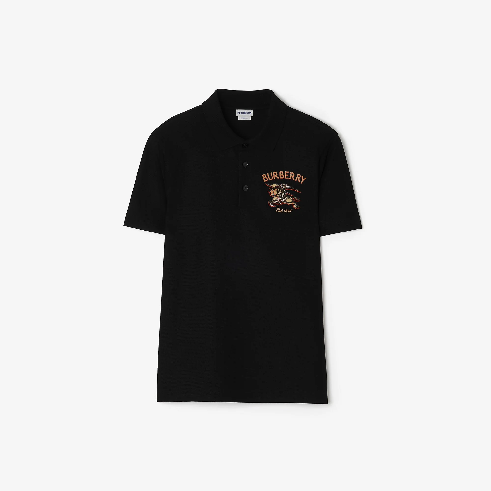 Knight Check Cotton Polo Shirt - 1
